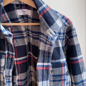 TNA plaid oversized button up